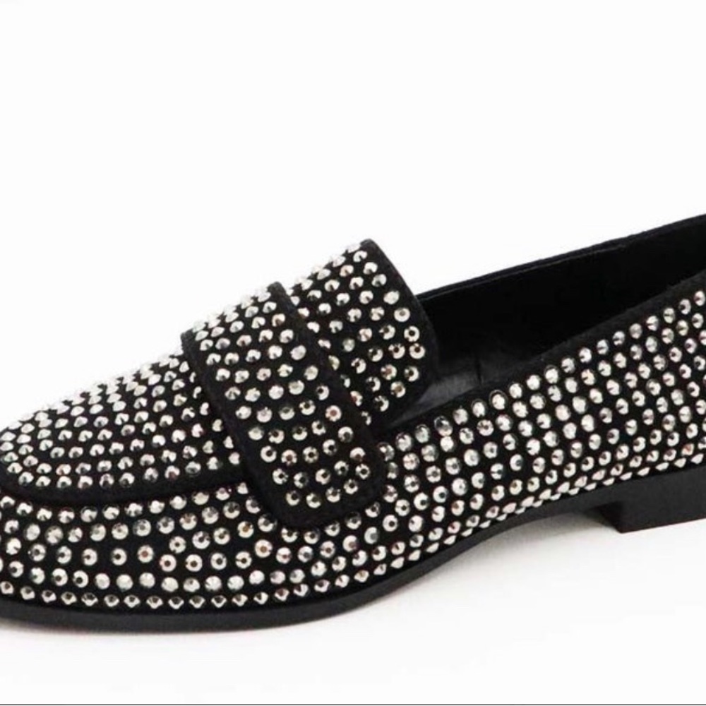 Studded penny loafers
